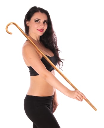 Egyptian Belly Dance Cane for Saidi Bellydance - GOLD