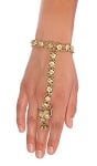 Metal Slave Bracelet with Ghungroo Bells - GOLD
