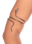 Slither Spiral Snake Armlet Upper Arm Cuff Bracelet - SILVER