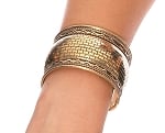 Embossed Cuff Costume Bracelet from India
