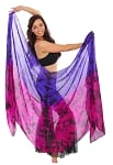 Tie-Dye Silk Belly Dance Veil - GALAXY