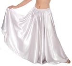 Satin Belly Dance Costume Skirt - SILVER