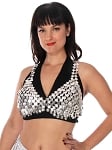 Coin Bra Cover for Belly Dance Costuming  - SILVER