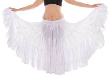25 Yard Tribal Skirt - WHITE