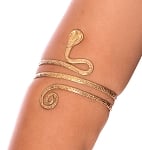 Spiral Cobra Snake Arm Band - GOLD