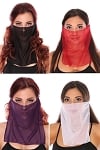 Mesh Face Veil for Belly Dancer or Harem Costume - ASSORTED