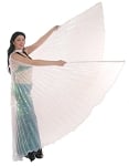 Isis Wings Belly Dance Costume Prop - WHITE OPAL