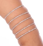 Spiral Rhinestone Wrap Bracelet / Armband - CRYSTAL