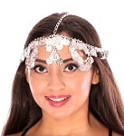 Belly Dancer Metal Coin Headpiece - SILVER