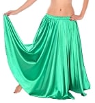Satin Belly Dance Costume Skirt - GREEN