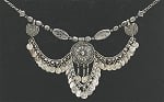 Ornate Tribal Coin Necklace - Silver - SILVER