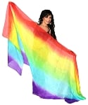 Ombre Silk Belly Dance Veil - RAINBOW