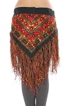 Embroidered Tribal Shisha Belt with Fringe - MULTI