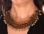 Necklace with Ghungroo Bells & Faux Coins  - GOLD