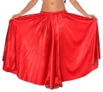 Satin Belly Dance Costume Skirt - RED