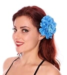 Hair Flower Costume Accessory - BLUE TURQUOISE