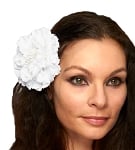 Hair Flower Costume Accessory - WHITE