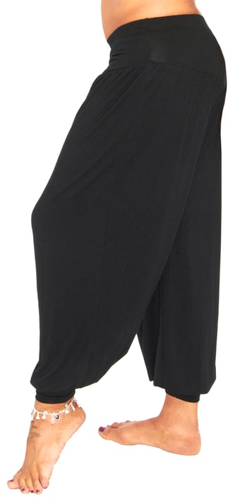 Comfy Stretch Harem Pants - BLACK