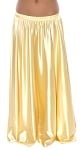 Satin Belly Dance Costume Skirt - LIGHT GOLD
