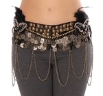 Masquerade Costume Belt - BLACK / SILVER / BRONZE