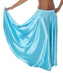 Satin Belly Dance Costume Skirt - BLUE TURQUOISE