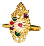 Adjustable Bollywood / Belly Dancer Toe Ring or Finger Ring Assorted Shapes - GOLD