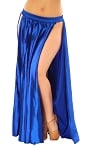 Satin Panel Circle Skirt for Belly Dancing - ROYAL BLUE