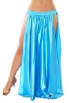 Satin Panel Circle Skirt for Belly Dancing - BLUE TURQUOISE