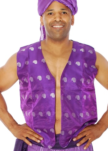 Men's Folk Vest - PURPLE