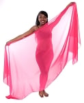 3-Yard Fine Chiffon Silky Lightweight Belly Dance Veil - ROSE PINK