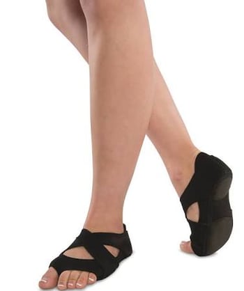 DANSHUZ Neoprene Cross Wrap Dance Shoes - BLACK