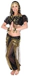 7-Piece Deluxe Arabian Nights Desert Princess Costume - BLACK