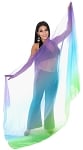 3-Yard Chiffon Ombre Belly Dance Veil - PURPLE / TURQUOISE / GREEN