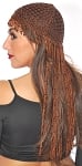 Cleopatra Beaded Headpiece with Long Fringe - COPPER