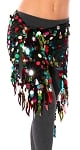 Paillette Triangle Shawl Belly Dance Hip Wrap Hipscarf - MULTI