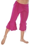 Comfy Fusion Capri Pants with Removable Hip Wrap - MAGENTA