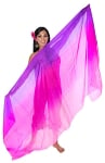 Ombre Silk Belly Dance Veil - PURPLE / FUCHSIA / PINK 