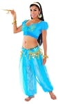 Deluxe Arabian Princess Costume - BLUE TURQUOISE