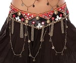 Tribal Style Belt with Shisha Mirrors, Coins, and Shells