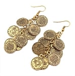 Coin Dangle Earrings - GOLD