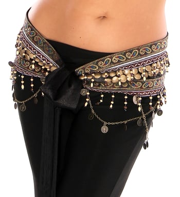 Arabia Coin Dance Belt Sash with Coin Swags