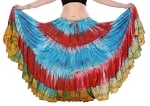 25 Yard TIE DYE Tribal Skirt - RAINBOW
