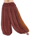 4.5 Yard Full Pantaloon Harem Pants with Geometric Print- BURNT SIENNA