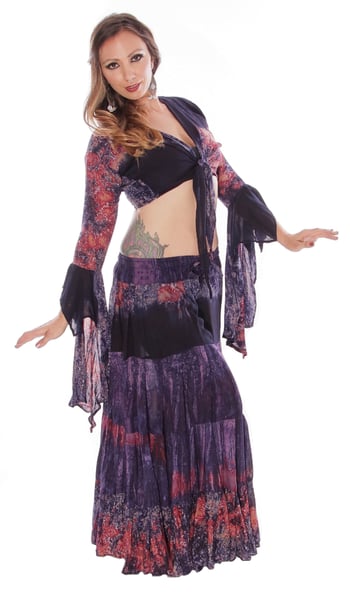 Cotton Tie Dye Tribal Skirt and Choli Set - ANDROMEDA