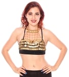 Metal Coin and Chain Bra Cover - ANTIQUE GOLD