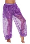 Little Girls Sparkle Dot Harem Pants - PURPLE