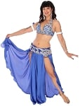 CAIRO COLLECTION: Professional Belly Dance Costume from Egypt - ROYAL BLUE / SILVER