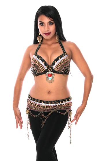 Tribal Zari Bra and Belt Set