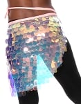 Hip Wrap with Paillettes - IRIDESCENT WHITE OPAL