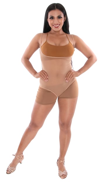 Sleeveless Mesh Bodysuit - MEDIUM NUDE